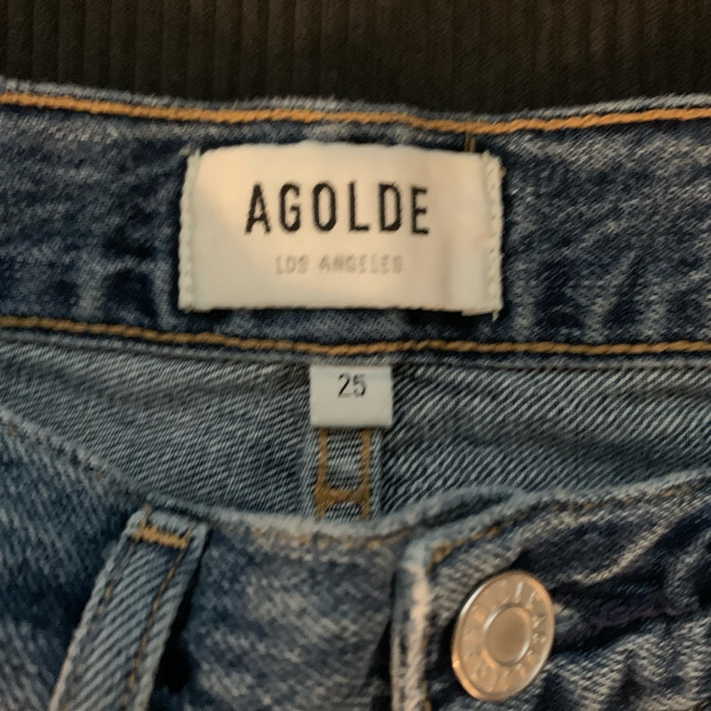 Agolde High Rise Blue Jeans - Picture 5 of 6